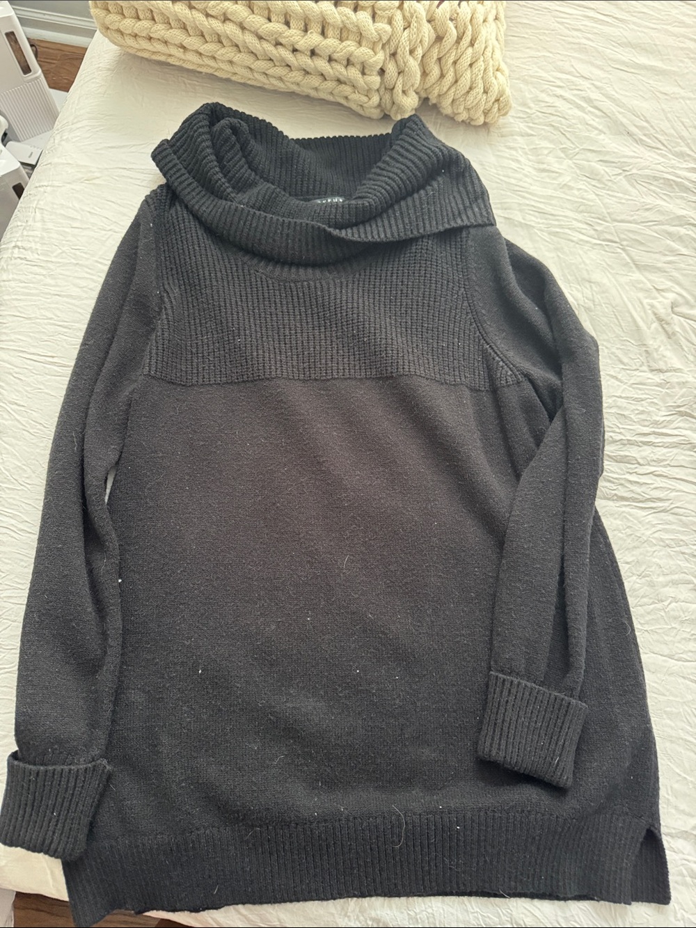 Cyrus Black Cowl Neck Sweater